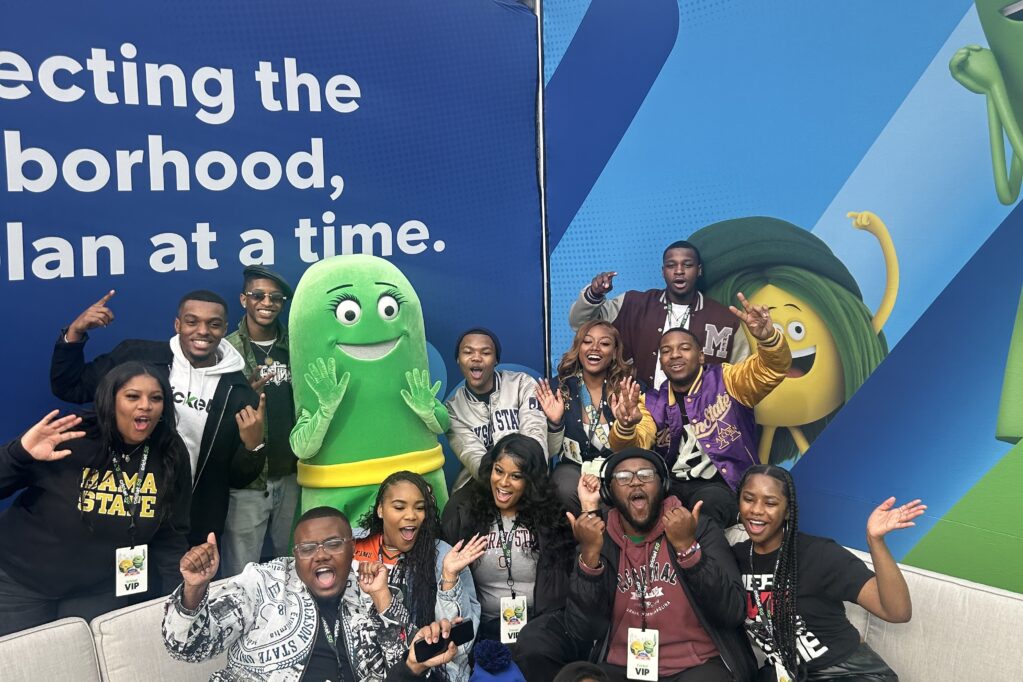 Cricket Wireless HBCU Campus Ambassador Program class gathered at the Celebration Bowl Fan Zone