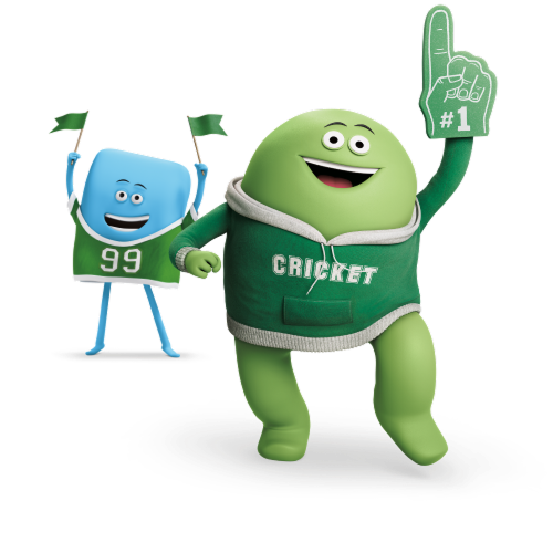 Cricket characters Chip and Dante cheering