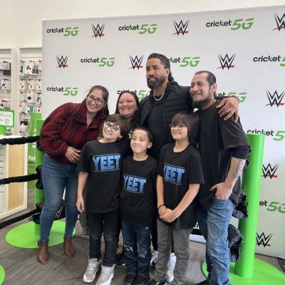 WWE Superstar Jey Uso with group of fans